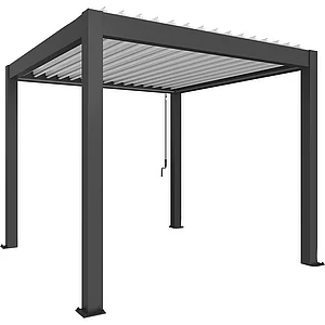 BIOHORT Pergola Gr. 3 x 3 dunkelgrau/weiß
