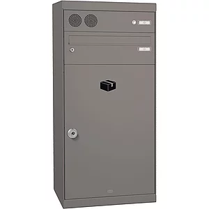 RENZ Paketkasten QUBO - XL, mit Sprechfeld, Graualuminium