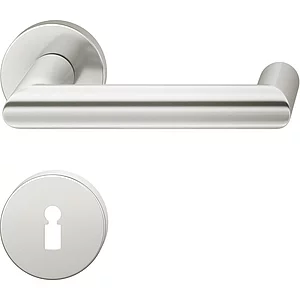 FSB Drückergarnitur 12 1016 ASL auf Rosette BB, silber eloxiert