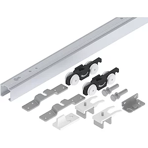 HELM 53 Beschlagset Wand Holz 50 kg Laufschiene L=2100 mm silber