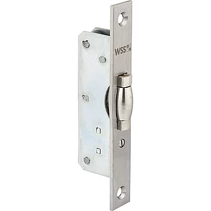 WSS Rohrrahmenschloss Flachstulp mit Rollfalle, Edelstahl
