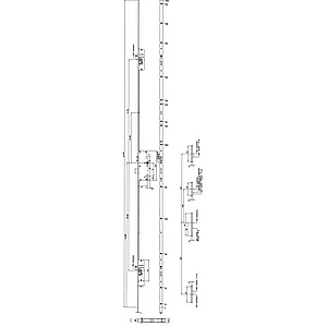 KFV MFV-Schloss BS 2300 DIN, DM 65, Stulp 20 mm eckig, VK 8 mm, Stahl verzinkt