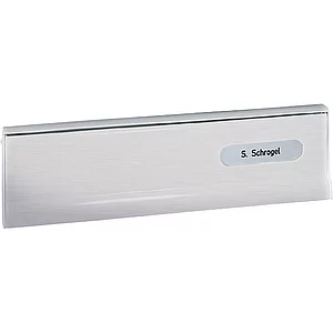 RENZ Einwurfklappe zu Tür-Durchwurfbriefkasten, 260 x 82 mm, silber eloxiert