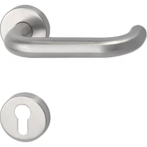 FH-Drückergarnitur HARMONIE - auf Rosette PZ, 38 - 45, Edelstahl matt