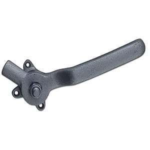 Hebelverschluss einseitig mit Winkelschließblech, links, Temperguss silberfärbig