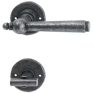 HALCÖ Drückergarnitur FULP - auf Rosette WC, TS-50, schwarz passiviert