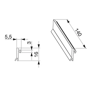 MACO MULTI-VENT Flügeldichtung Nutbreite 2,5-3,5 mm L=140 mm hellgrau (468840)