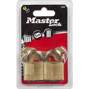 MASTER LOCK Vorhangschloss 130 EURT Messing, Breite 30 mm, gleichsperrend SB-2