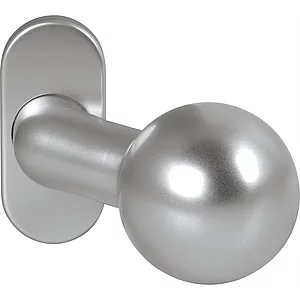 OGRO Knopfdrückerlochteil PREMIUM 8350 V/6620 - mit Rosette, Alu silber eloxiert