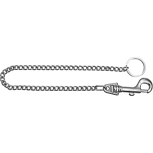 Schlüsselkette - mit Jeans Haken, Länge 460 mm, Stahl vernickelt
