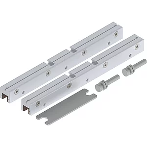 SOLIDO 100/HELM 140 Glasklemmstück-Set ESG/VSG 8-10,76 mm silber