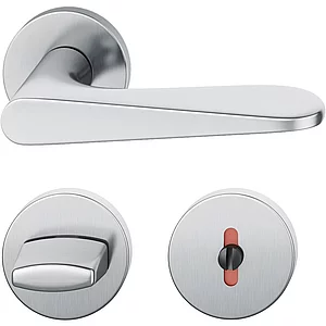 FSB Drückergarnitur 12 1144 ASL auf Rosette WC DIN, Edelstahl matt