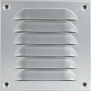 UPMANN Wetterschutzgitter aufschraubbar eckig 140x140 mm Alu silber