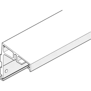 Winkeltragprofil HAWA-Frontslide 60/A und 60/matic f. 1-Ebene, auf Maß, silber