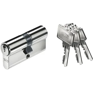 BKS Industriedoppelzylinder B-59 31/31 mm verschiedensperrend Messing vernickelt