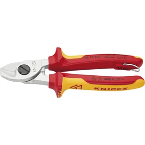 KNIPEX Kabelschere VDE 9516 T für Kabel 15 mm/50 mm² 2K-Griff mit Öse L=165 mm