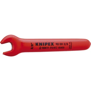 KNIPEX Einmaulschlüssel isoliert Zoll, SW 3/8", Maulstellung 15°, L=108 mm