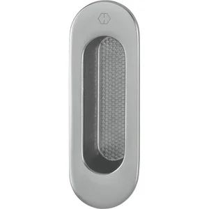 HOPPE Hebeschiebetürmuschel OMEGA außen oval, Aluminium Edelstahl Effekt