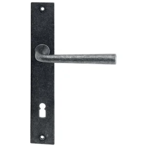 HALCÖ Drückergarnitur SÖLL - auf Schild BB 90, TS-50, schwarz passiviert