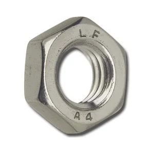 DIN936 M10 Edelstahl A2 flache Sechskantmutter