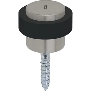 GRUNDMANN Bodentürpuffer ø 48 mm, Höhe 38mm, Gummiring, Edelstahl sat.