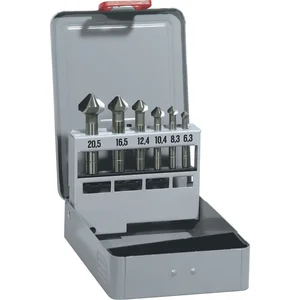 MAYKESTAG Kegelsenker-Satz DIN335C Z=3 HSS ungleiche Schneide 6-tlg.