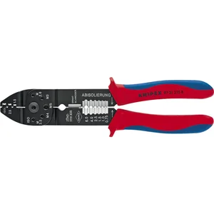 KNIPEX Crimpzange 9721B unisolierte, offene Steckverbinder, 0,5-2,5mm², L=230 mm
