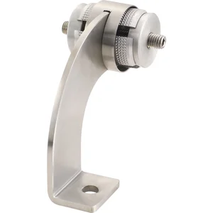 KWS Mittelstütze WS gebogen 90°, Rundrohr, f. Außen ø 35mm,rechts,Edelstahl matt