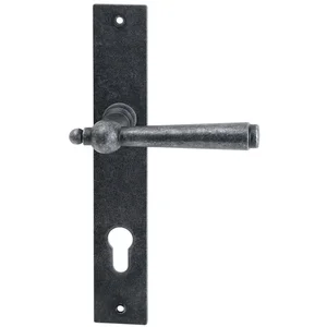 HALCÖ Drückergarnitur FULP - auf Schild PZ 88, TS-50, schwarz passiviert