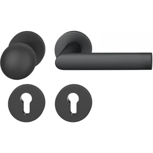 FSB Wechselgarnitur 12 1108 ASL auf Rosette PZ, Knopf drehbar, schwarz matt