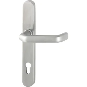 Schmalschild - Halbgarnitur LIVERPOOL - (Innen) PZ92, 8x50, Edelst. matt