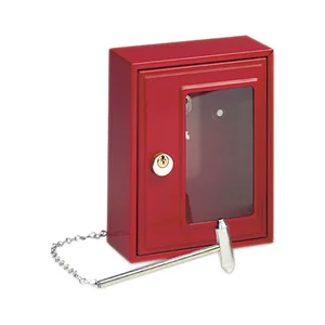 BURG-WÄCHTER Notschlüsselkasten EMG 6165,gleichsperrend, mit Hammer,rot lackiert