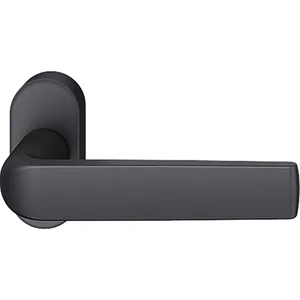 FSB Rahmentürdrücker 09 1267 Hochhaltefeder B ovale Rosette Aluminium schwarz