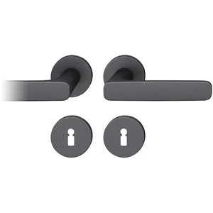 FSB Drückergarnitur 12 1289 ASL auf Rosette BB, schwarz matt