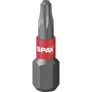 SPAX Bit-Einsatz T-Star 1/4"sechskant T15/25 mm Zapfenführung, Inhalt 5 Stück