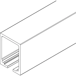 HAWA Junior 250 Laufschiene Deckenmontage L=6000 mm auf Maß Alu farblos eloxiert