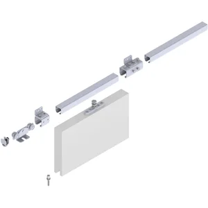 Schiebetorbeschlagset HELM 100 für Wandmontage, max. 100 kg, Stahl verzinkt