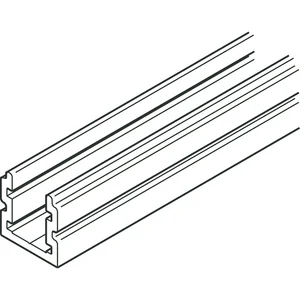 Führungsschiene Variofold 80/H ungebohrt, auf Maß, silber eloxiert
