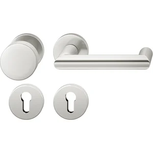 FSB Wechselgarnitur 12 1016 ASL auf Rosette PZ, Knopf drehbar, silber eloxiert