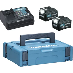 MAKITA Akku-Powerkit 12 Volt / 2 Stück 4,0 Ah Akkus und Ladegerät DC10SB