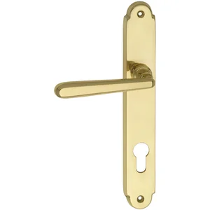 MARCHESI FH Drückerlochteil ALT WIEN - auf Schild PZ88, Messing pol, links