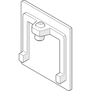 HAWA Junior 120 Holz/Glas Abdeckkappe Winkelprofil verchromt matt