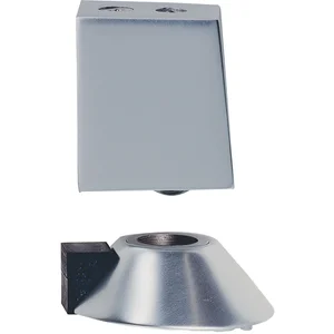 Türfeststeller 1023 mit Gummipuffer und Kugel, Aluminium silber eloxiert