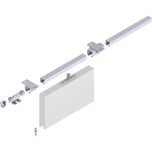 Schiebetorbeschlagset HELM 100 für Deckenmontage, max. 100 kg, Stahl verzinkt