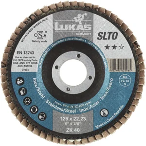 LUKAS Schleiflamellenteller SLTO Zirkonkorund ø 125 mm Korn 40