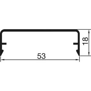 THYSSENKRUPP Syprotech Klipsabdeckung 53/18 Alu anthrazit RAL 7016 L=6000 mm