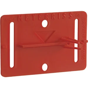 Meterriss-Plakette selbstklebend mit Pinsel Farbe rot