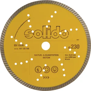 SOLIDO Diamant Trennscheibe 230 x 2.4 mm Beton Stein Baustellenmaterial