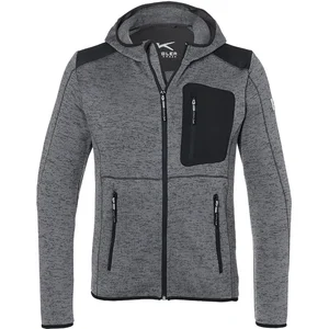 KÜBLER Strickjacke Light Form 1441 mittelgrau/schwarz S