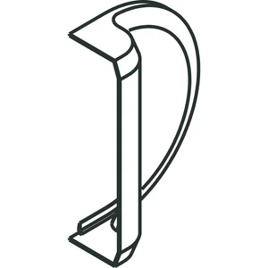 HAWA Toplock Abdeckkappe rund zu Schließwinkel Kunststoff verchromt matt